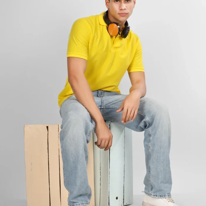 Basic Polo T-Shirt (Yellow)