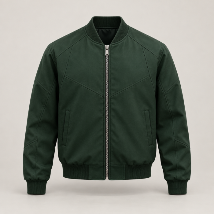 Forest Panelled Bomber Jacket