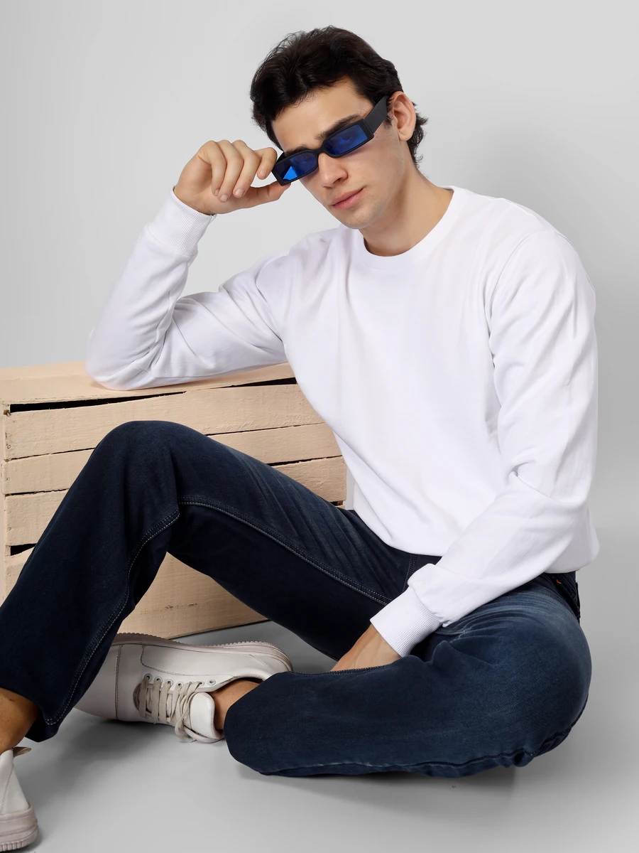 Premium Cotton Sweatshirt (White)